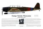 "Ensign Taisuke Maruyama"-Ernie Boyette-B5N2 Kate World War II Aviation Art